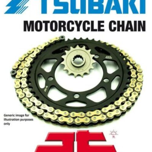 Tsubaki Chain and Sprockets Set – Aprilia 125 AFI Europe, 1990-1993